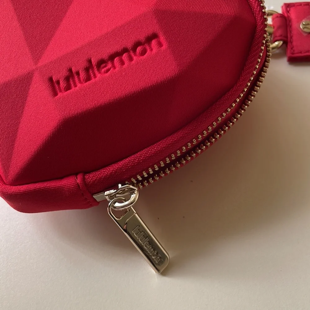 lululemon Red Heart Shaped Wristlet Keychain - Picture 4 of 8